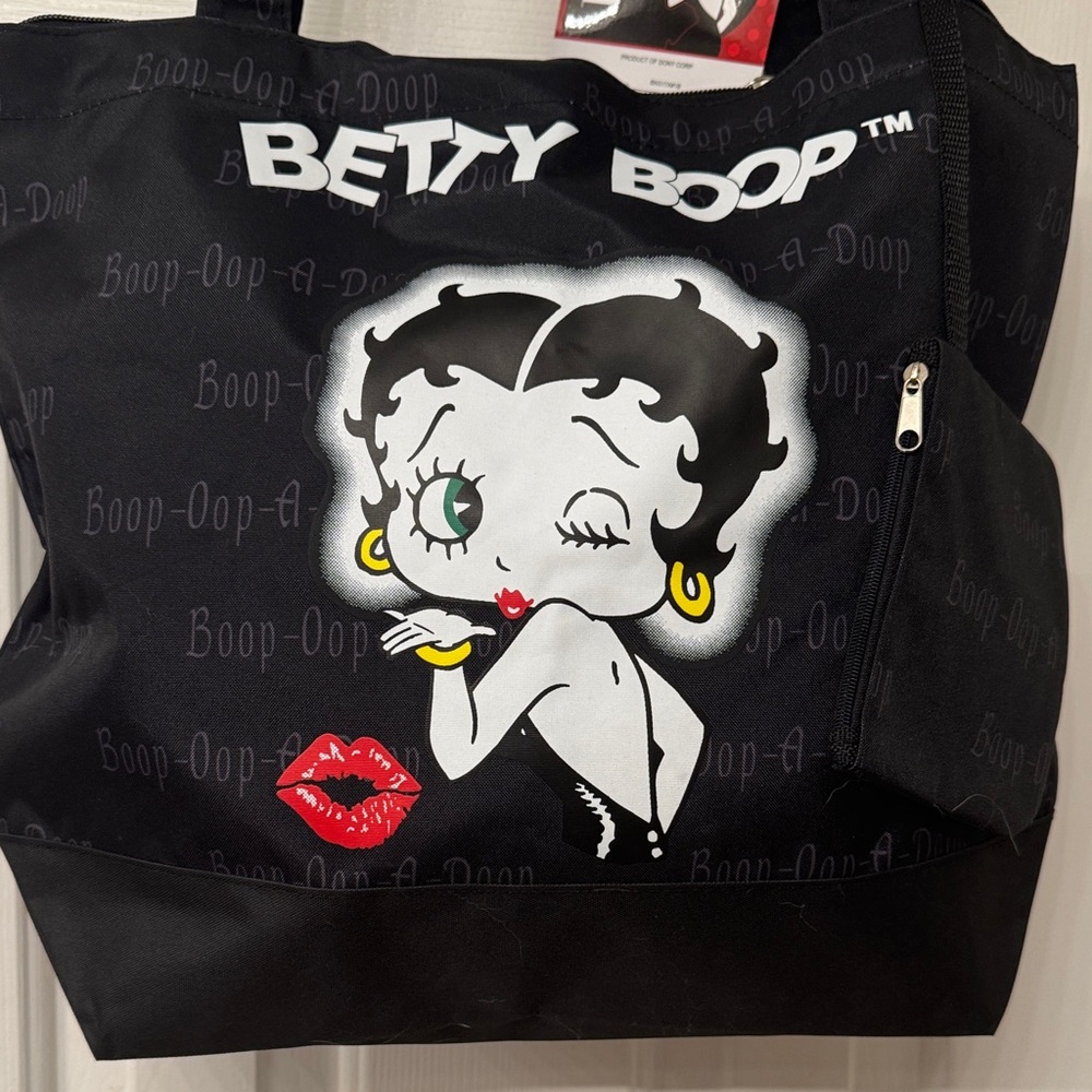 Betty Boop Black and White Tote - Picture 4 of 5